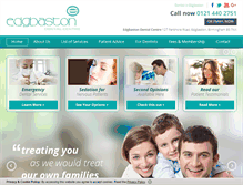 Tablet Screenshot of edgbastondentalcentre.com